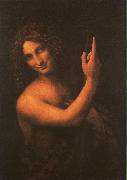  Leonardo  Da Vinci Saint John the Baptist oil painting artist